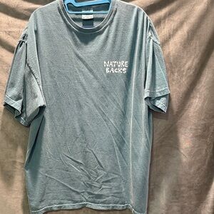 Nature Backs Men's Casual Green Tee